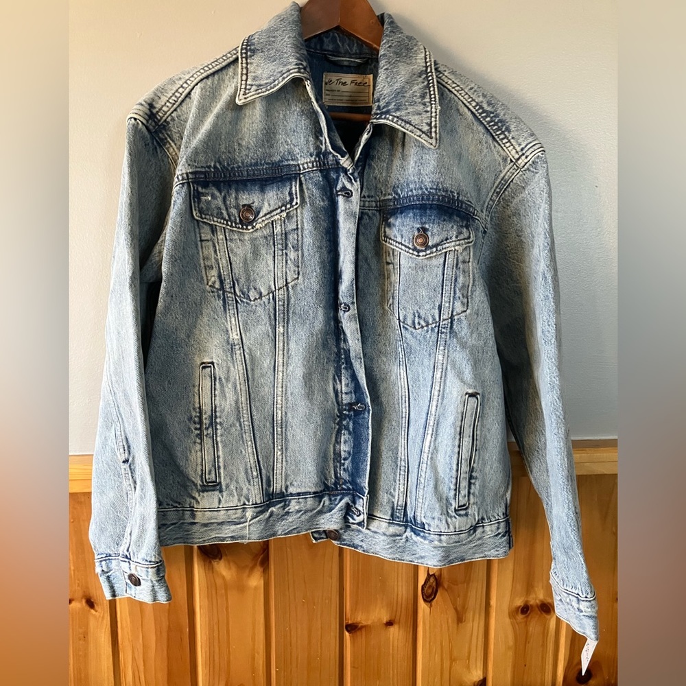 NWT Free People denim jacket Tennessee River size small